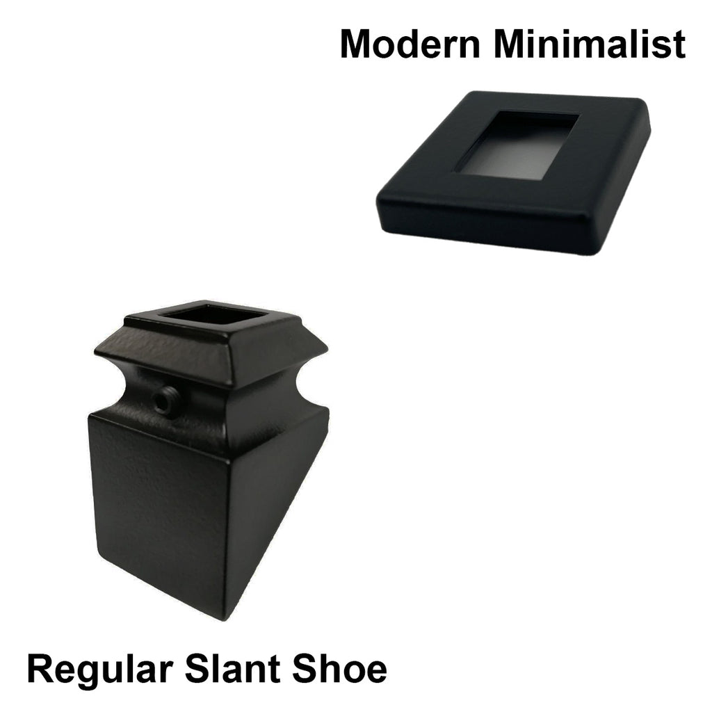 Affrordable Modern Minimalist Slant/Angled Shoe for Wrought Iron Balusters