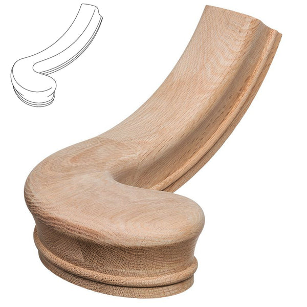 Right Hand Stair Turnout Handrail Fitting Affordable Stair Parts