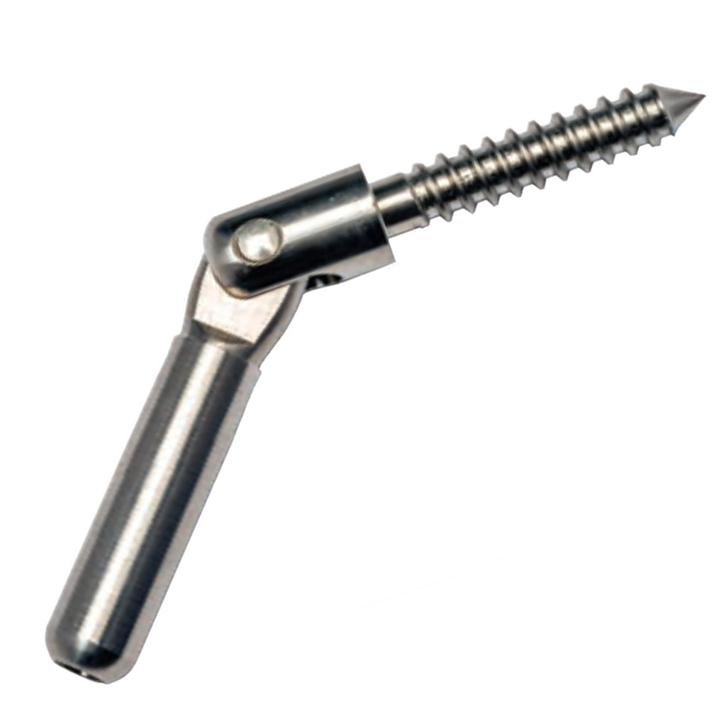 Stainless Steel Cable Swagless Non-Tensioning End Adjustable Lag Screw for Angled Surface Mount