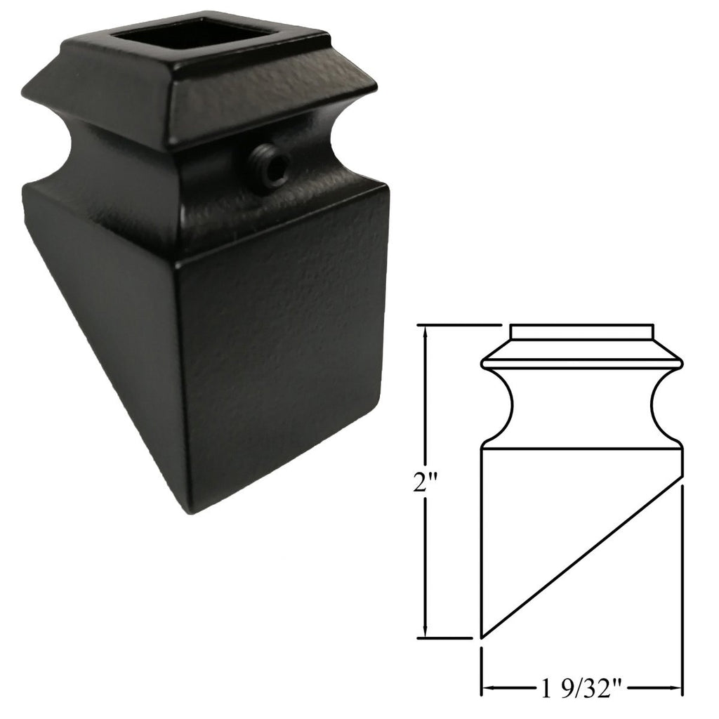 Slant/Pitch Shoe for 1/2" Iron Balusters