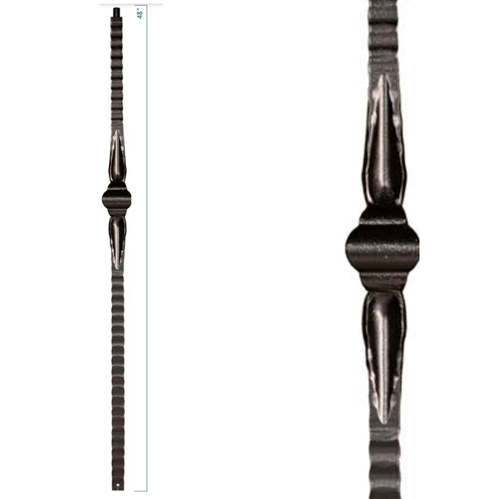 Stair Railing Gothic Wrought Iron Newel Post 16.5.6