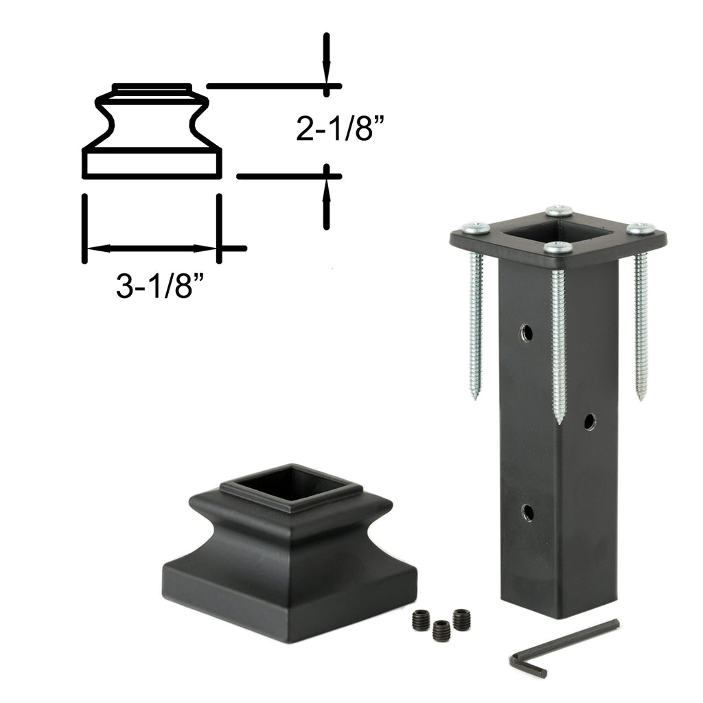 Wrought Iron Newel Post Mounting Kit