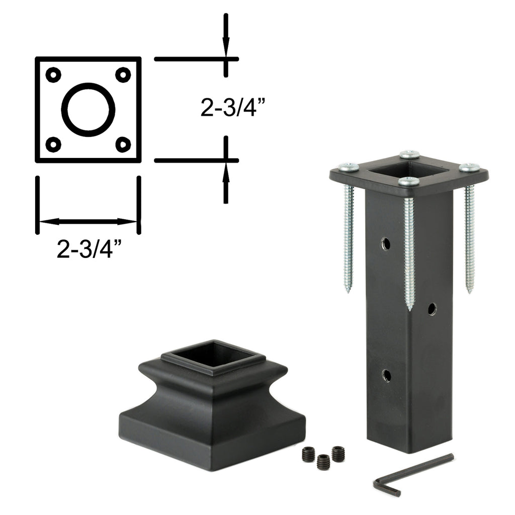 16.2.3 Wrought Iron Newel Post Mounting Kit Railing