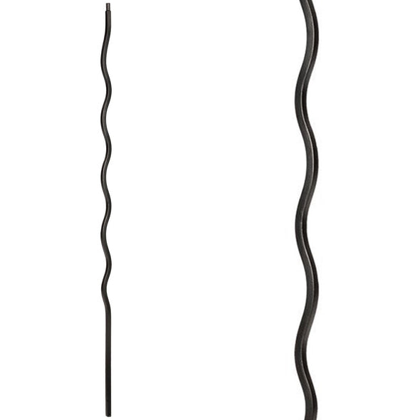 Plain Wavy Bar Wrought Iron Baluster 16.1.36