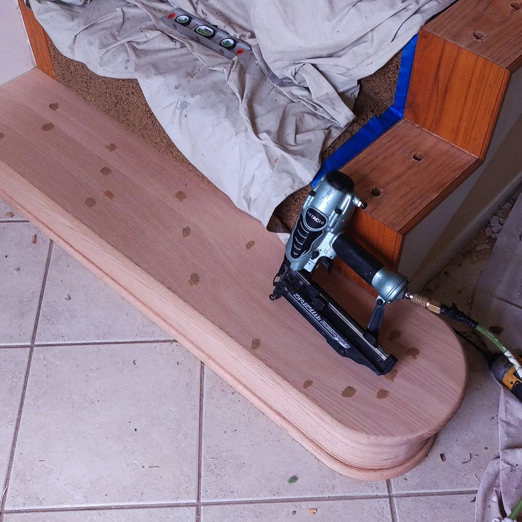 Wood Stairs Step Installation
