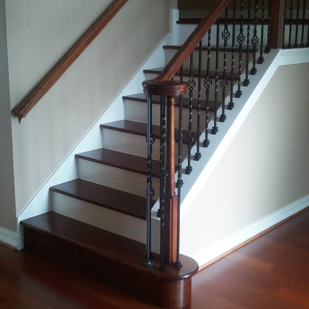 Spiral Stair Hardwood Tread Starting Step