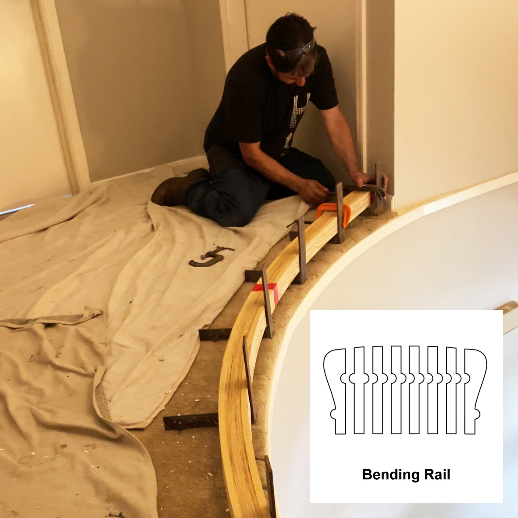 Bent Railing 6010 Bending Handrail for Curved Stairs - Affordable Stair Parts ...