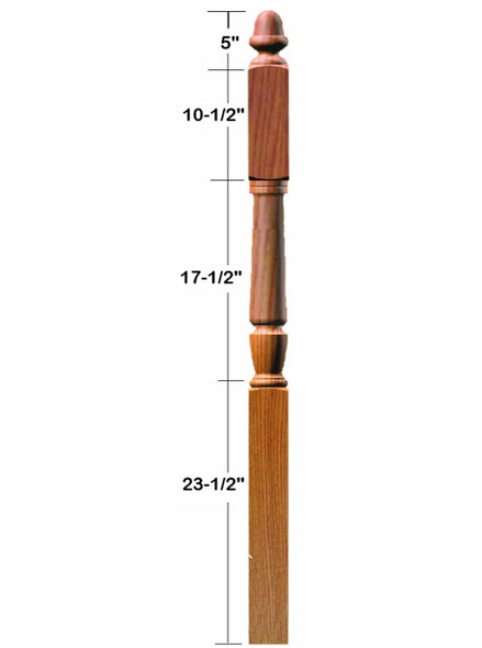 4691 Plain Modern Box Newel Post