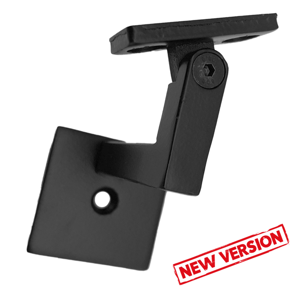 Modern Heavy-Duty Wall-Rail Bracket (Satin Black)