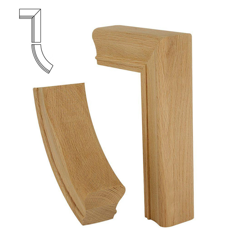 2-Rise Straight Gooseneck Handrail Fitting - Affordable Stair Parts ...