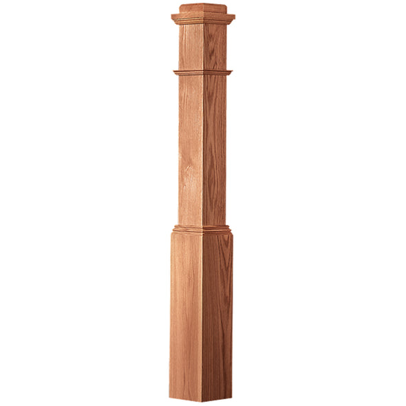 4691 Plain Wood Box Newel Post