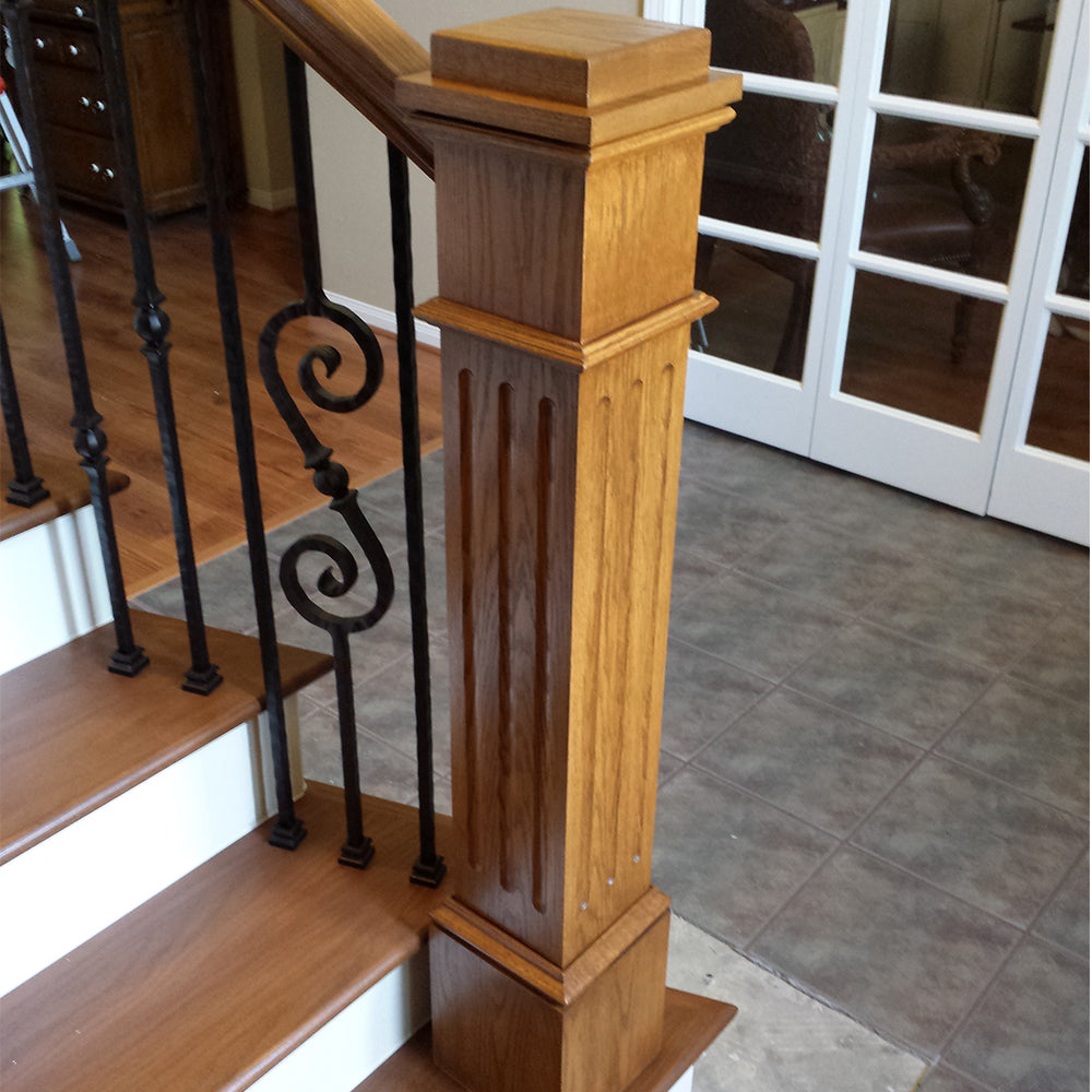 Fluted Stair Box Newel Post