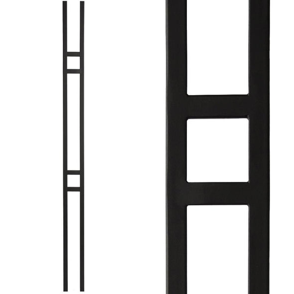 Affordable Double Bar Panel Wrought Iron Baluster 16.6.1
