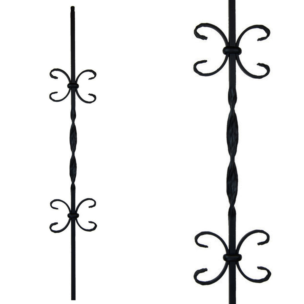 Affordable Double Butterfly Wrought Iron Baluster