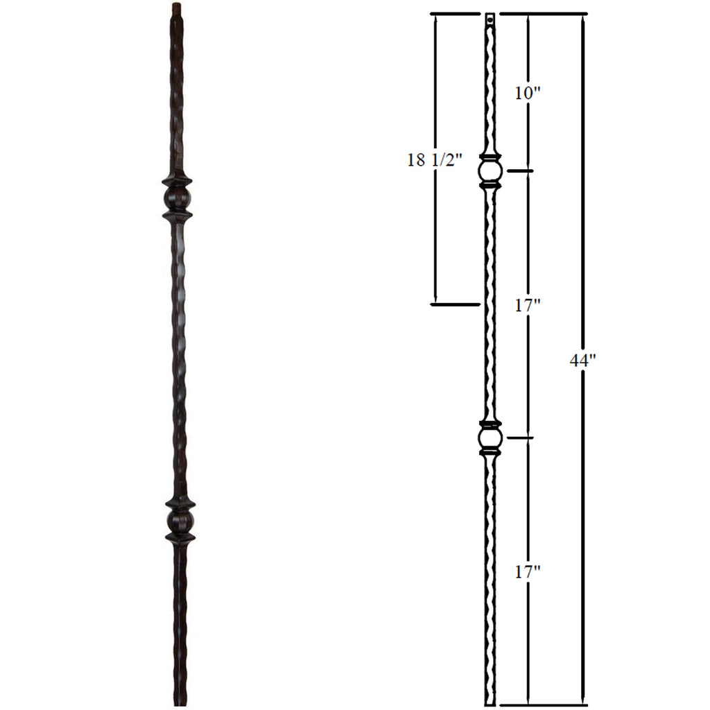 Double Forged Ball Iron Baluster