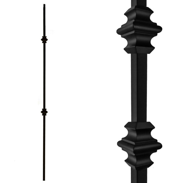 1/2" Double Knuckle Wrought Iron Baluster