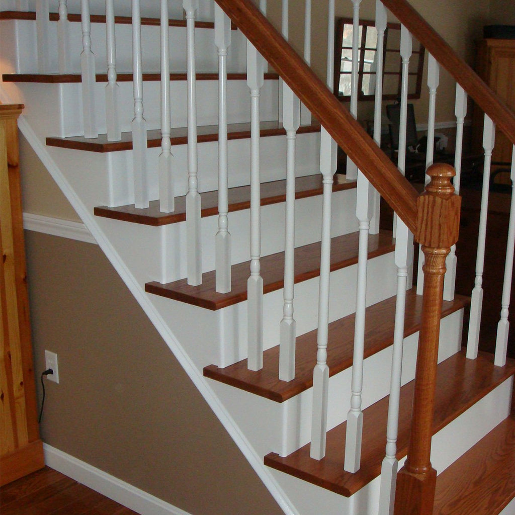 Square Top Wood Spindles for Stair Railing