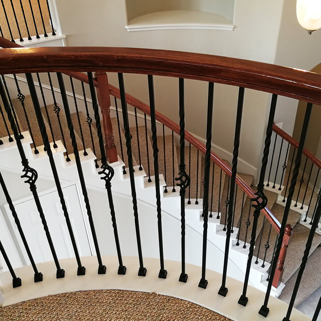 Staircase Double Twist Wrought Iron Baluster 