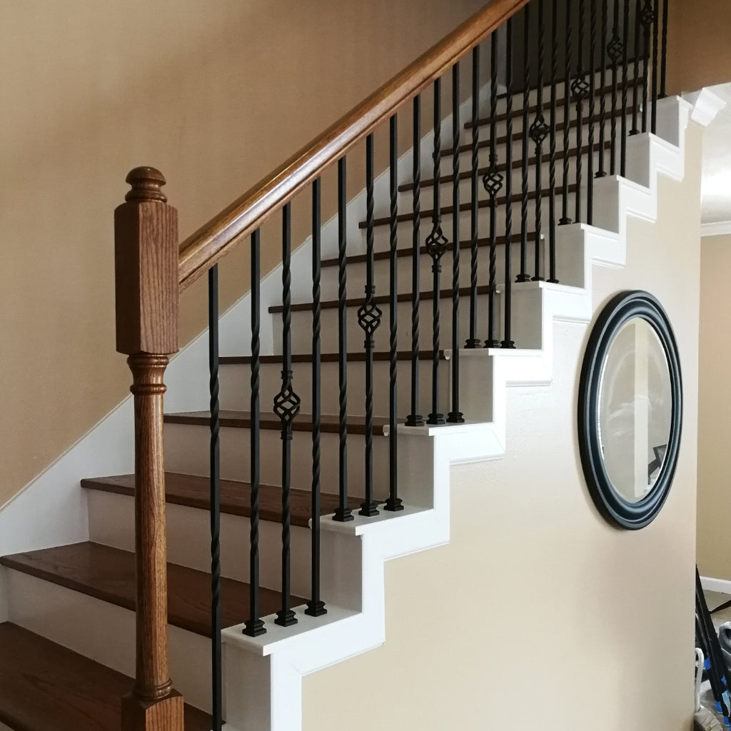 Double Twist Stair Iron Baluster 