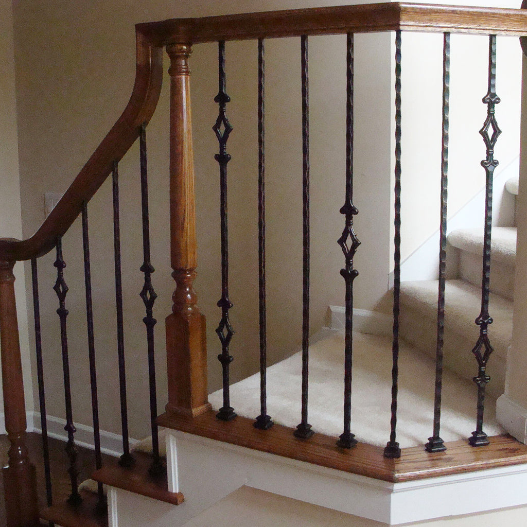 Double Window Hammered Iron Baluster