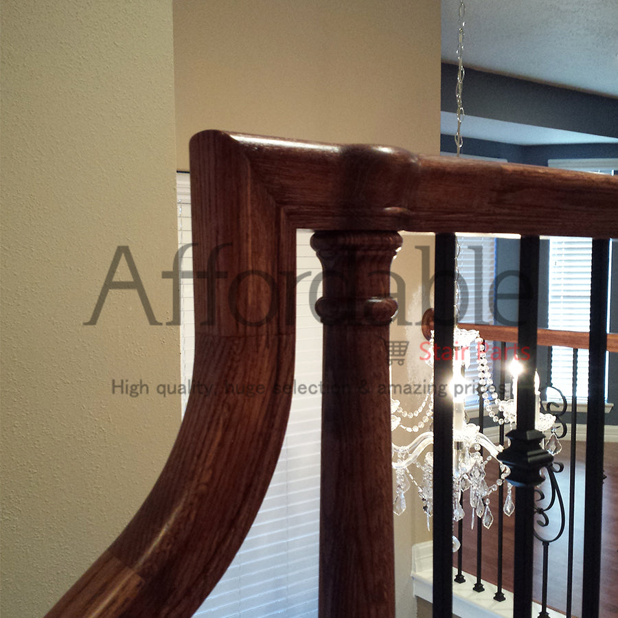 2-Rise Straight Gooseneck Fitting with Cap - Affordable Stair Parts ...