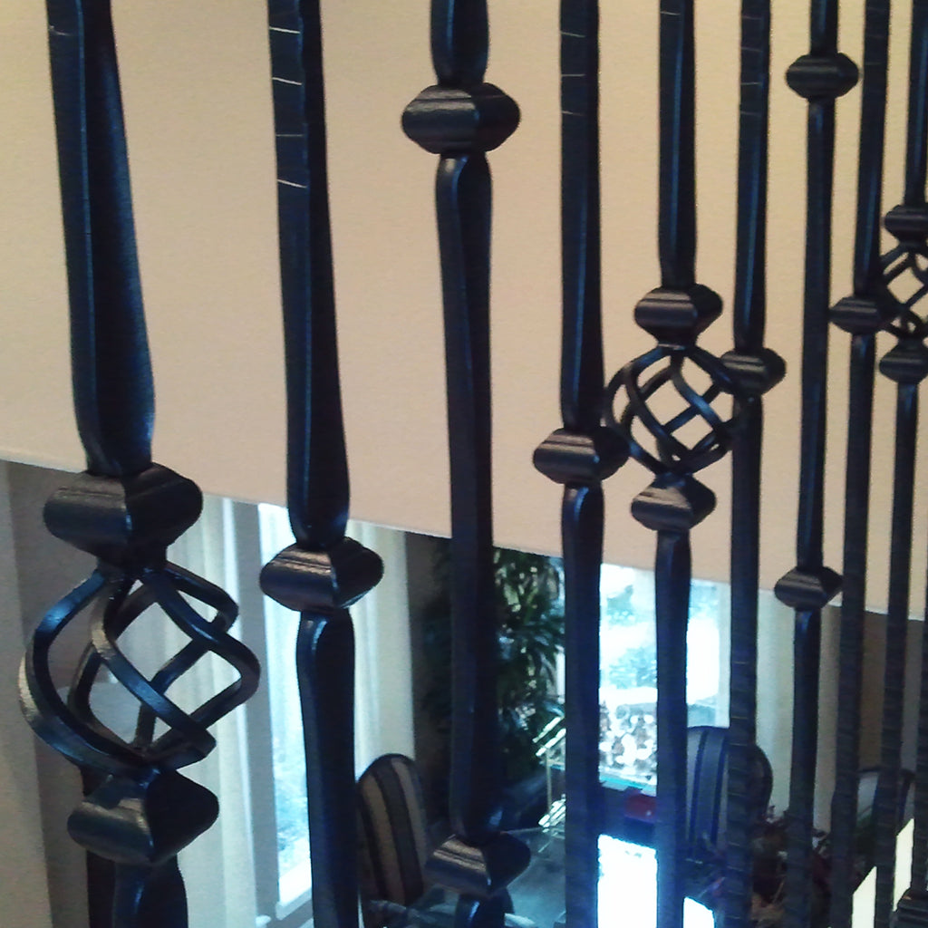 Gothic Double Knuckle Hammered Wrought Iron Baluster