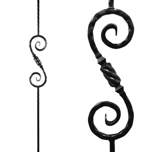 Affordable Knob Scroll Iron Baluster