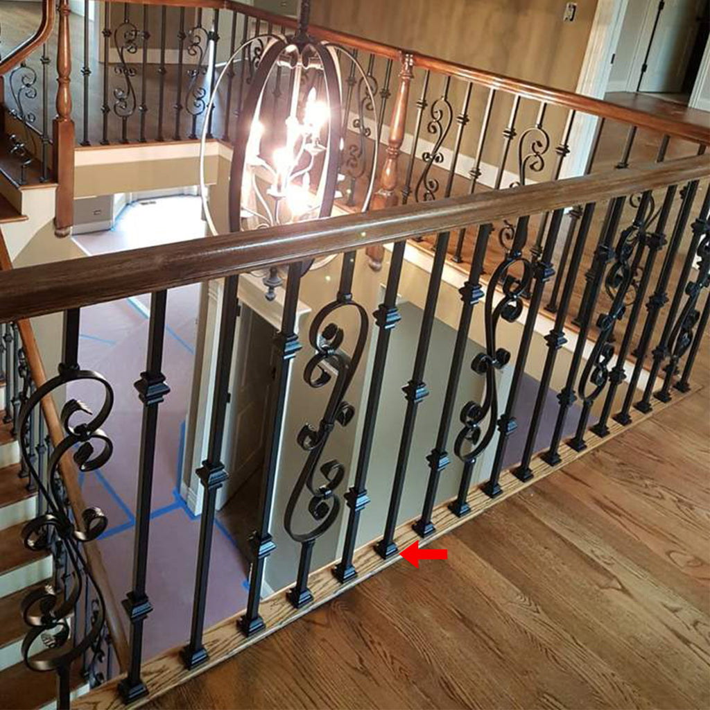 Boutique de chaussures et décorations d'escalier en balustres de fer durables Boutique de chaussures et décorations d'escalier en balustres de fer durables