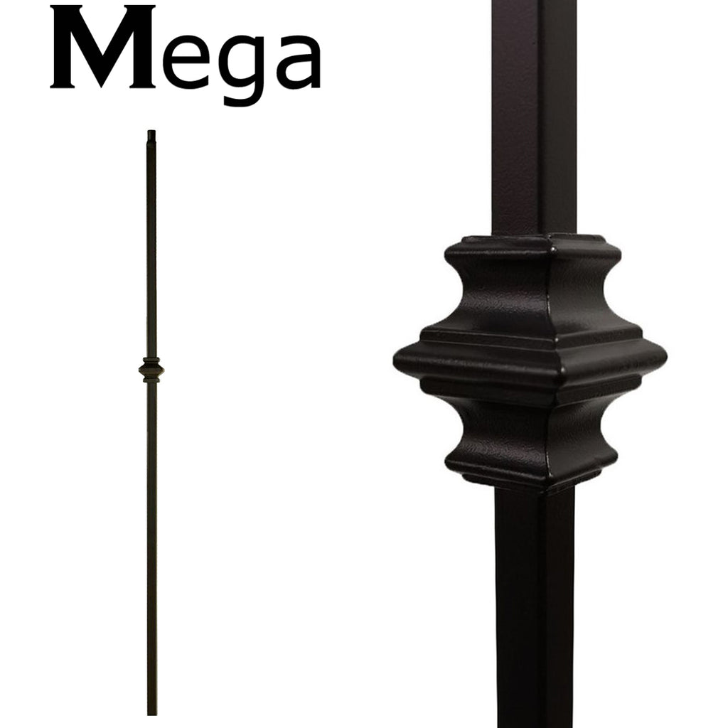 single knuckle mega series wrought iron baluster