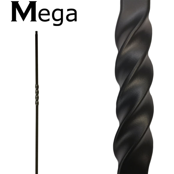 mega series single twist wrought iron baluster