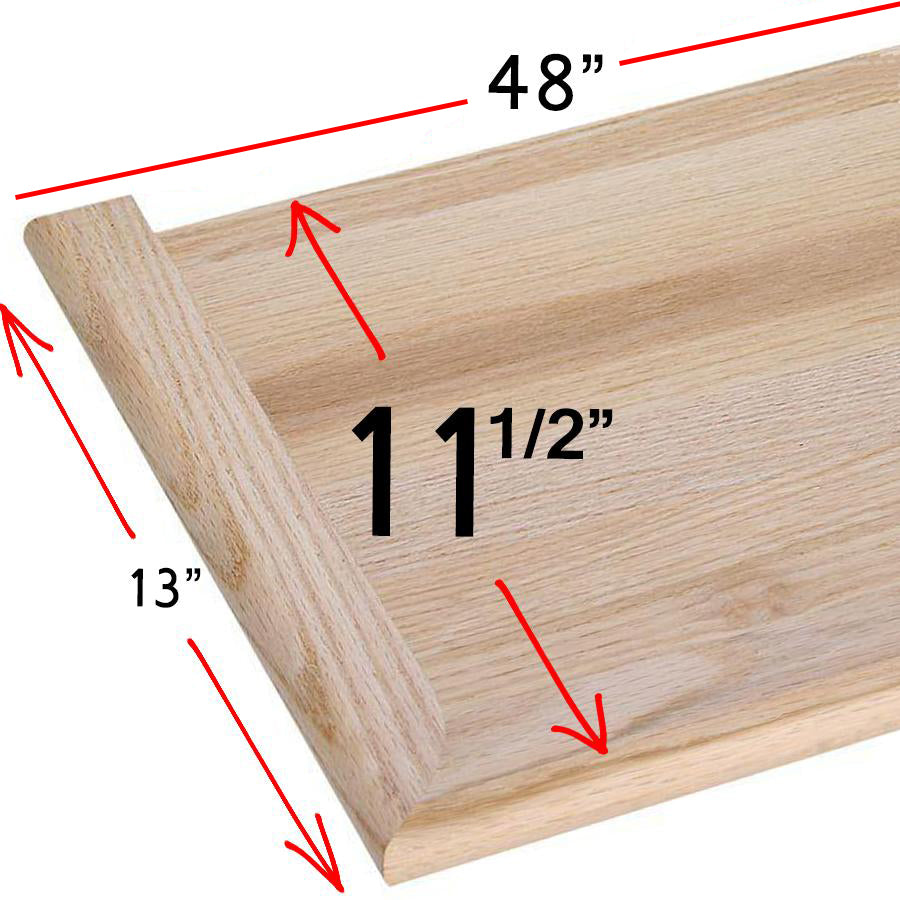 48" Mitered Return Hardwood Stair Tread