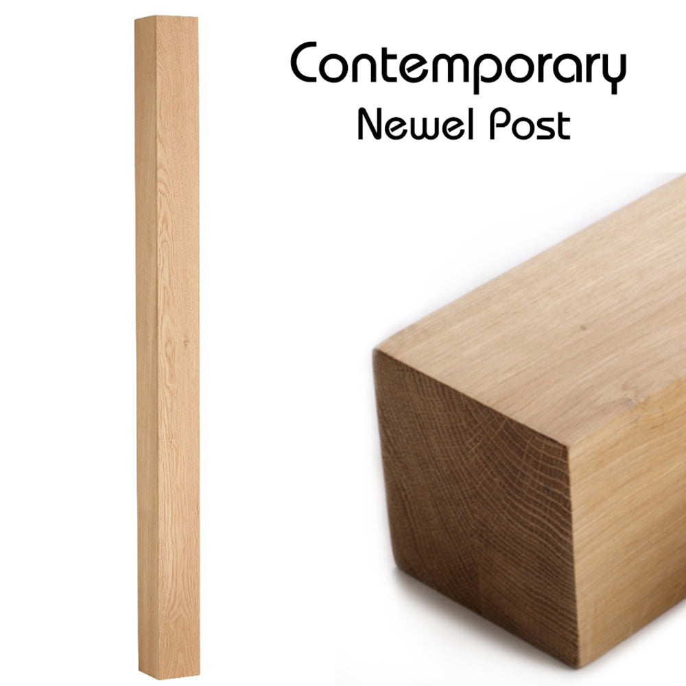 300 - Blank Newel Post - 3" X 48" Square Wood Box Newel, 3"x48" 1