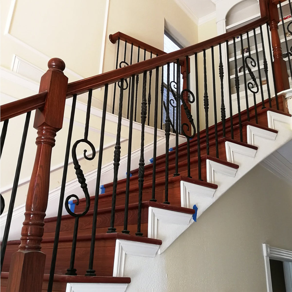Stair Railing Hammered Iron Balusters